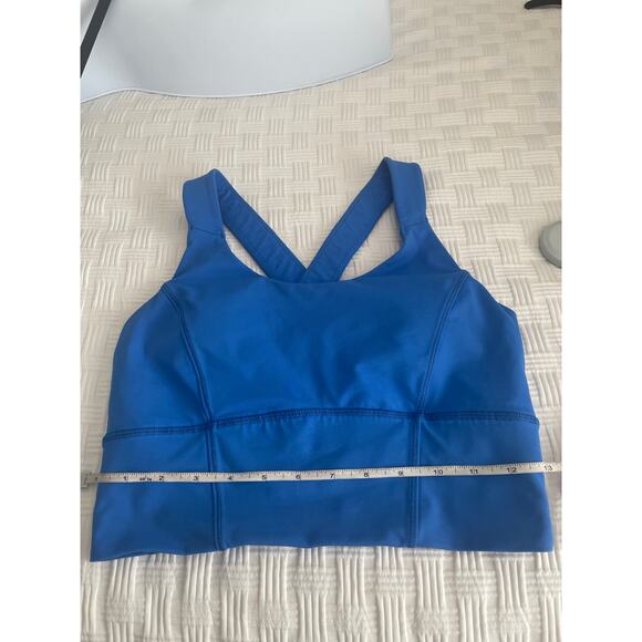 Lululemon Beat the Heat Bra Pipe Dream Blue 8 Athletisure Gym Workout Exercise 8 - Picture 8 of 11